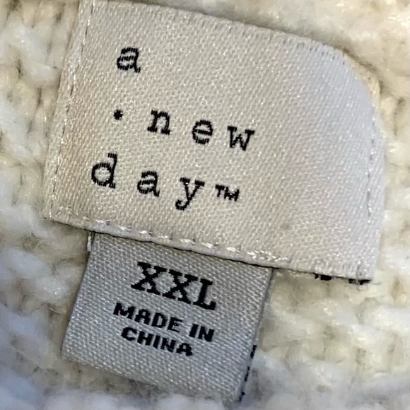 A New Day Ivory Waffle Knit Cozy Sweater - Picture 11 of 11